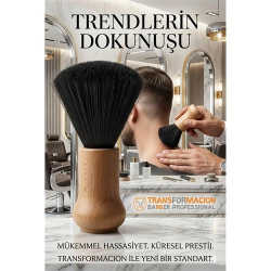 Mey İthalat® Profesyonel Ahşap Saplı Berber Ense Fırçası - Lüks Seri 722959