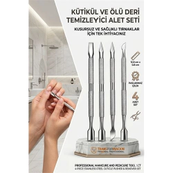 Mey İthalat® Profesyonel Çelik Kronk Seti Tırnak Temizleyici Et İtici  ve Temizleyici 723170