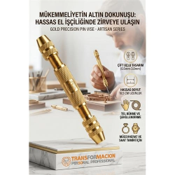 Mey İthalat® Profesyonel Çift Uçlu İğne Mengenesi - Hassas El Matkabı ve Takı Yapım Seti 723120
