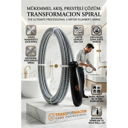 Mey İthalat® Profesyonel Gider Açıcı Spiral Çelik 3 Metre 723030