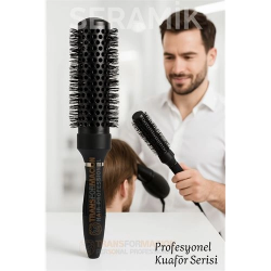 Mey İthalat® Profesyonel Kuaför 50 mm Ceramic Ionic Nano Fön Fırçası – 32 cm Uzunluk, Profesyonel Kuaför Serisi 722300