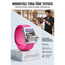 Mey İthalat® Profesyonel Mıknatıslı İğnelik Bileklik: Terzi ve Kuaför için Pratik Toka & İğne Tutucu Asistan 720072