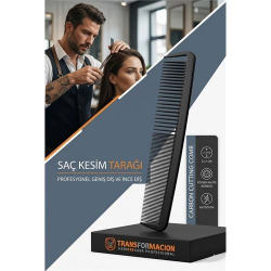 Mey İthalat® Profesyonel Saç Kesim Tarağı Geniş Diş ve İnce Diş Tarak Saç Şekillendirme Düzeltme Tarağı 721397