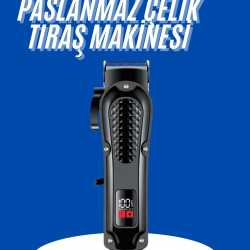 Mey İthalat® Profesyonel Saç Kesme Aleti Dijital Saç Sakal Tıraş Makinesi Uzun Ömürlü