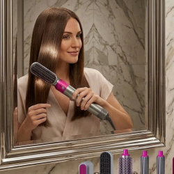 Mey İthalat® Profesyonel Saç Şekillendirici 5 Fonksiyonlu Fön Düzleştirme ve Dalga Yapma Seti