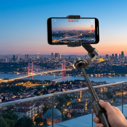 Mey İthalat® Profesyonel Telefon Gimbal Stabilizer 3 Axis Video Sabitleyici Vlog Tripod