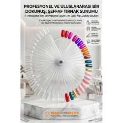Mey İthalat® Protez Tırnak Sunum Kartelası ŞEFFAF 100 LÜ 718553
