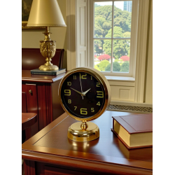 Mey İthalat® Pure Gold 25 x 20 Cm Metal Masa Saati