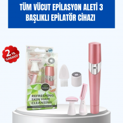 Mey İthalat® Pürüzsüz Cilt İçin Çok Fonksiyonlu Epilasyon Aleti