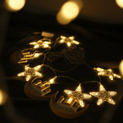 Mey İthalat® Ramazan Hilal ve Yıldız LED Işık 3 Metre Enerji Tasarruflu A++