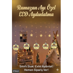 Mey İthalat® Ramazan Perde LED Işık 3 Metre