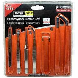 Mey İthalat® Real Özs 1888 Profesyonel Cımbız Seti 7 Parça