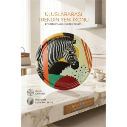 Mey İthalat® Rebel Sanatsal Tasarım Sunum Tepsisi - 35 cm Iconic Zebra Frida Keller Serisi 722987