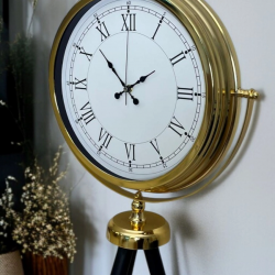 Mey İthalat® Regal Gold Tripod Ayaklı Saat