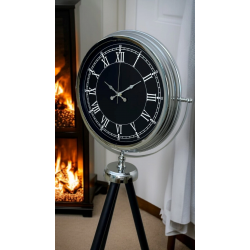 Mey İthalat® Regal Krom Tripod Ayaklı Saat