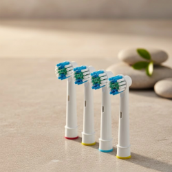 Mey İthalat® Renk Halkalı Aile Tipi Diş Fırçası Yedek Başlığı 4’lü Paket