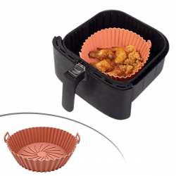 Mey İthalat®  Renkli Isıya Dayanıklı Yıkanılabilir Silikon Fırın Ve Airfryer Yuvarlak Model Pişirme Matı 20 Cm