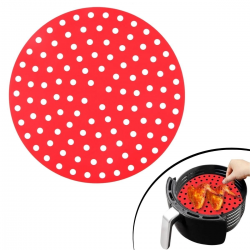 Mey İthalat®  Renkli Isıya Dayanıklı Yıkanılabilir Silikon Fırın Ve Airfryer Yuvarlak Pişirme Matı 23 Cm