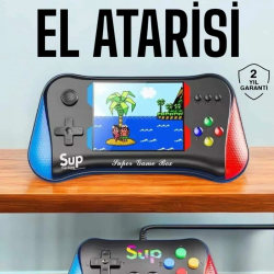 Mey İthalat® Retro 500 Oyunlu Nostaljik Oyunlu El Atari Gamebox Oyun Konsolu Çift Destekli