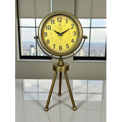Mey İthalat® Retro Antique Üç Ayaklı Metal Eskitme Masa Saati