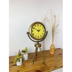 Mey İthalat® Retro Antique Üç Ayaklı Metal Eskitme Masa Saati