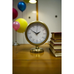 Mey İthalat® Retro Eskitme Metal 25 x 20 Cm Masa Saati