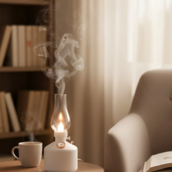 Mey İthalat® Retro LED Işıklı 1200 mAh Şarjlı Aroma Difüzörü 280 ml Su Kapasiteli