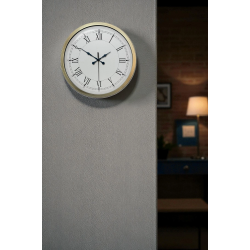 Mey İthalat® Retro Modern Roma Rakamlı 40 Cm Metal Duvar Saati