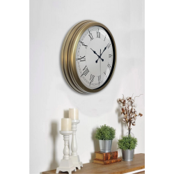 Mey İthalat® Retro Modern Roma Rakamlı 40 Cm Metal Duvar Saati