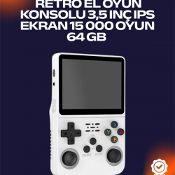 Mey İthalat® Retro Oyun Cihazı – Çift MicroSD Desteği, Çoklu Platform Uyumu, 3200 mAh Batarya