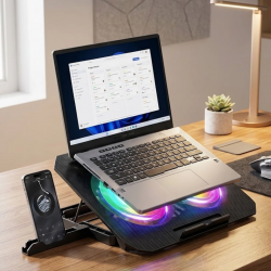Mey İthalat® RGB Fanlı Laptop Soğutma Standı USB Girişli Notebook Yükseltici