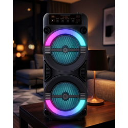 Mey İthalat® RGB Işıklı Bluetooth Hoparlör Kablosuz Taşınabilir Stereo Speaker