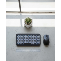 Mey İthalat® RGB Işıklı Kablosuz Mini Klavye 10 mm İnce Gövde