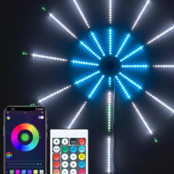 Mey İthalat® RGB LED Duvar Dekoru Sökülebilir Kollu Havai Fişek Işık Sistemi