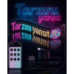 Mey İthalat® RGB LED Matrix Panel Esnek Yapı Uygulama Kontrollü Kayan Yazı Ekranı