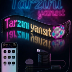 Mey İthalat® RGB LED Matrix Panel Esnek Yapı Uygulama Kontrollü Kayan Yazı Ekranı