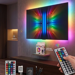 Mey İthalat® RGB LED Strip 5 Metre Kumandalı 5050 Şerit Led Dekorasyon Işığı