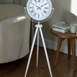 Mey İthalat® Roma Rakamlı Beyaz Tripod Ayaklı Saat