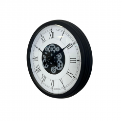 Mey İthalat® Roma Signature 60 Cm Çarklı Siyah Duvar Saati