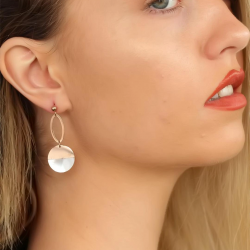 Mey İthalat® Rose Renk Bayan Küpe