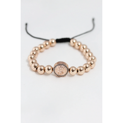 Mey İthalat® Rose Renk Çelik Zirkon Objeli Asansörlü Bileklik