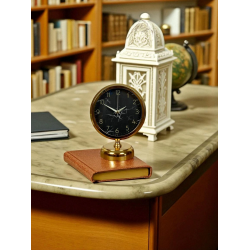 Mey İthalat® Royal 25 x 20 Cm Gold Metal Masa Saati