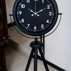 Mey İthalat® Royal Black Tripod Ayaklı Modern Tasarım Saat