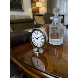 Mey İthalat® Royal Krom Roma Rakamlı 25 x 20 Cm Metal Masa Saat