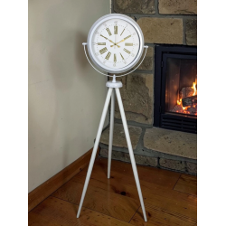 Mey İthalat® Royal White Gold Roma Rakam Tripod Ayaklı Saat