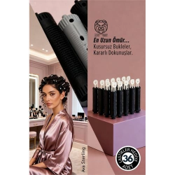 Mey İthalat® Saç Bigudisi - 36'lı Saç Bukle Şekillendirme Seti - Lastikli - Ömürlük Şekillendirme