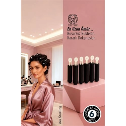 Mey İthalat® Saç Bigudisi - 6'lı Saç Bukle Şekillendirme Seti - Lastikli - Ömürlük Şekillendirme