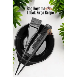 Mey İthalat® Saç Boyama Tabak Fırça Krepe Tarak Seti 715725