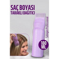 Mey İthalat®  Saç Boyası Eşit Dağıtım Şişesi Doldurulabilir Taraklı Aplikatör  Solingen Professional 721015