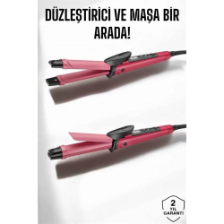 Mey İthalat® Saç Düzleştirici Ve Maşa İkili Saç Şekillendirici